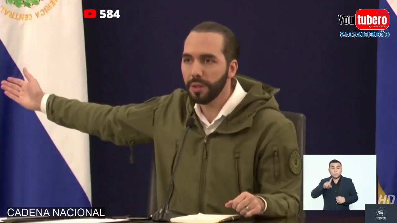 Cadena Nacional de El Salvador del presidente Nayib Bukele hablando sobre ETA