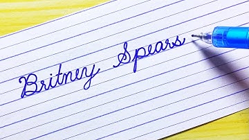 ‎‏”Britney Spears”Beautiful name in cursive handwriting