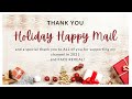 Christmas Happy Mail  and a Special Thank You for Your Support this Year (...and Face Reveal)