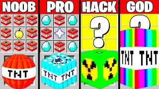 Minecraft Battle: SUPER TNT MOD CRAFTING CHALLENGE - NOOB vs PRO vs HACKER vs GOD ~ Funny Animation