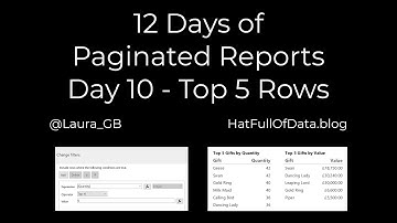 12 Days of Paginated Reports - Day 10 Top 5 Rows using TopN