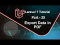 Laravel 7 Tutorial - Export Data in PDF