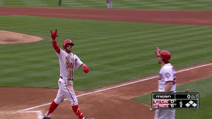 CIN@WSH: Harper uncorks a solo home run to right