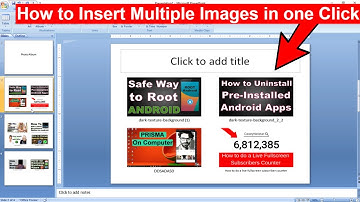HOW TO INSERT MULTIPLE IMAGES IN MS POWERPOINT PRESENTATION