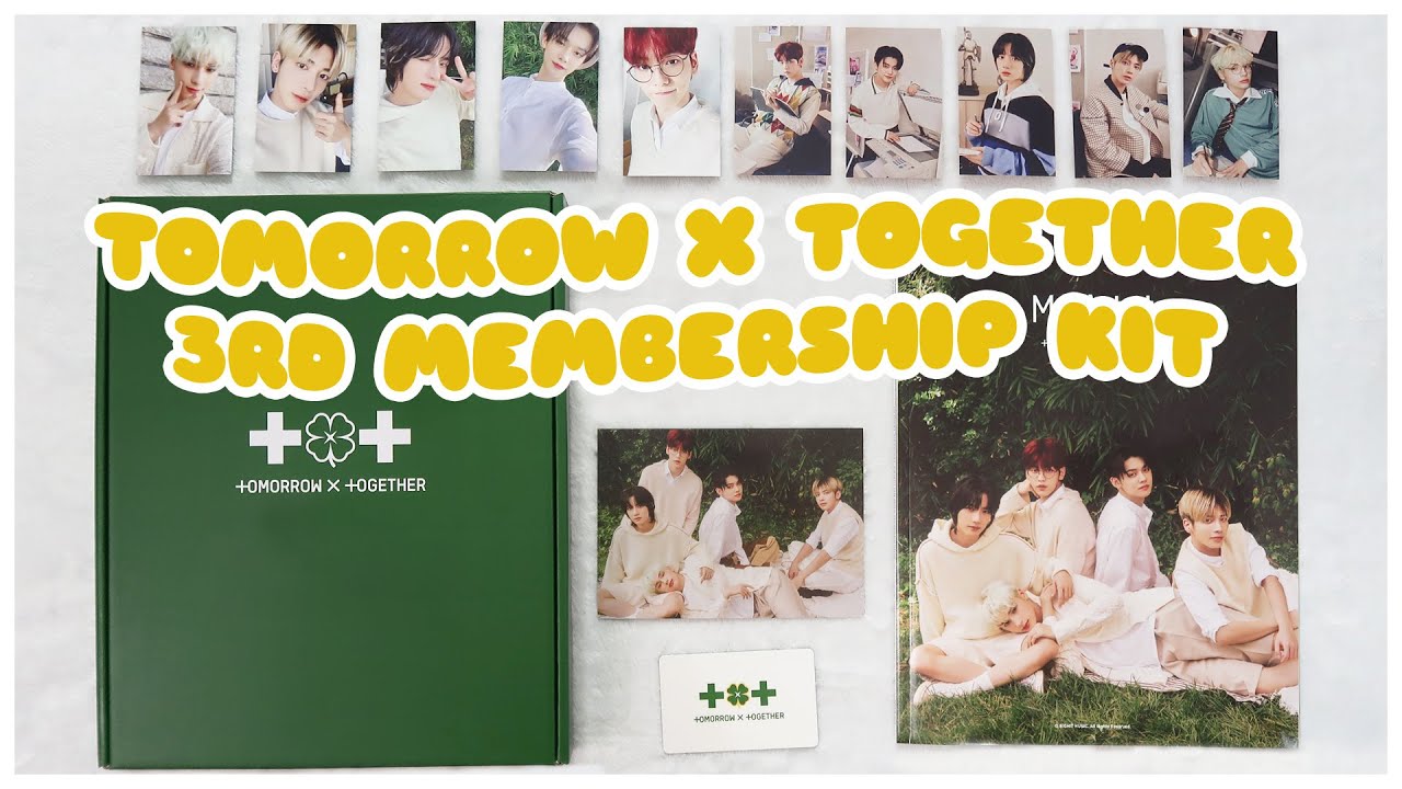 ✨ unboxing txt official fanclub moa membership kit 2022 3rd version  photocards merch YouTube