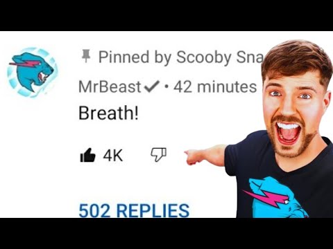 Pinned by Scooby Snace MrBeast 42 minutes ago Breath! dy 502 REPLIES will  net breathe until