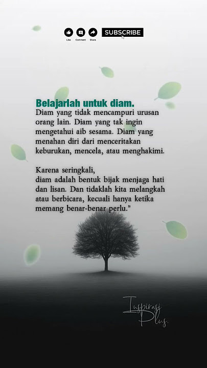 Belajarlah Diam, Tak Semua Harus Ditanggapi
