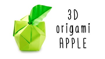 3D Origami Apple Tutorial - Origami Fruit - Paper Kawaii