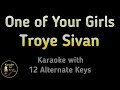 Troye sivan  one of your girls karaoke instrumental lower higher female  original key