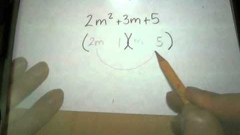 Lesson 5-9: Factoring Pattern ax2+bx+c