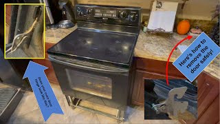 Remove 22 Year Old Whirlpool Range Stove Oven Door for Cleaning or Repair - Model RF378LX