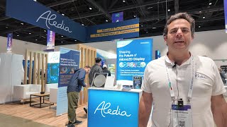 Aledia microLED 3D nanowire GaN on 300mm silicon for AR at Display Week 2025, 37% efficient FlexNova