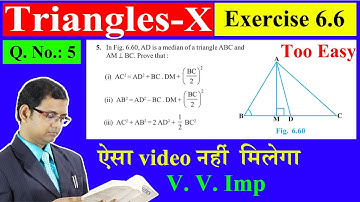 Exercise 6.6(Optional) || Q. No.: 5 || Very Imp || Triangles, Class 10 || NCERT