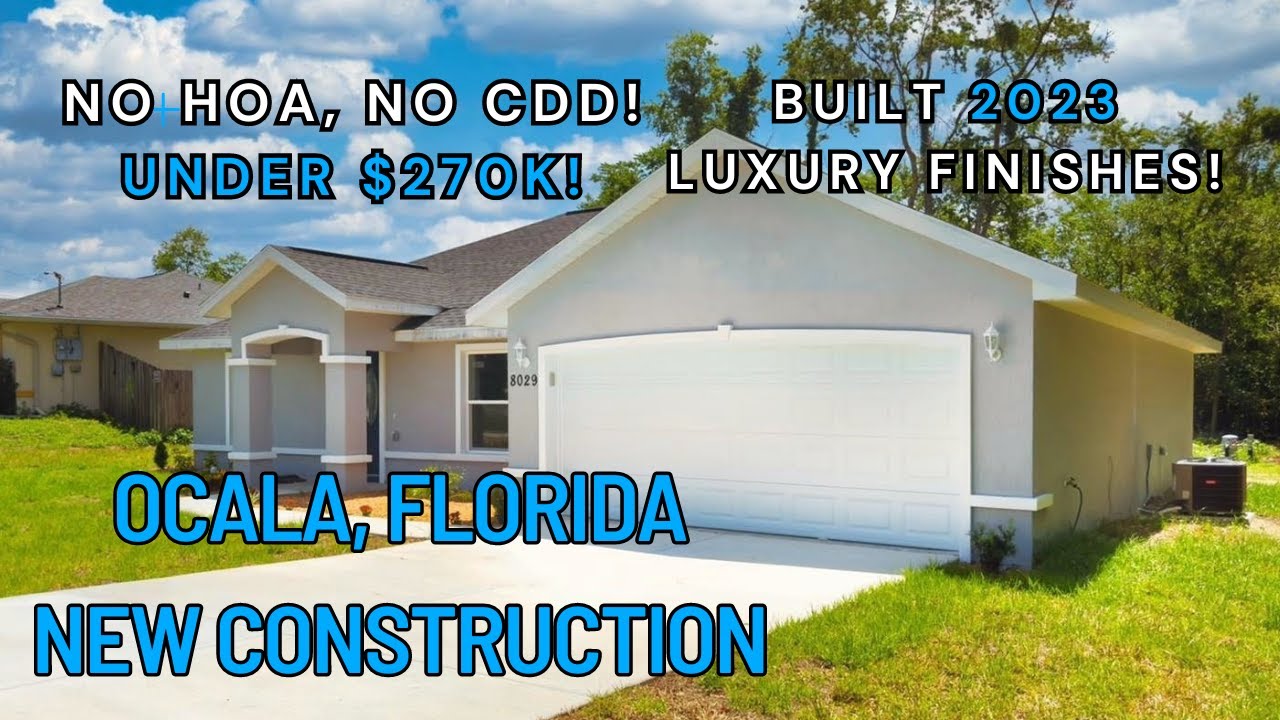 2023 Ocala Florida New Construction in the $200s! | NO HOA, NO CDD ...