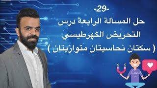 -29- حل المسألة الرابعة درس التحريض الكهرطيسي (سكتان نحاسيتان متوازيتان)