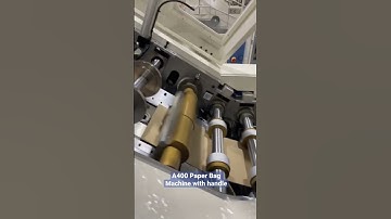 A400 Square Bottom Paper Bag Making Machine with online Twisted Handle Testing for Europe Customer