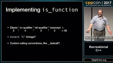 CppCon 2017: Alisdair Meredith “Recreational C++”