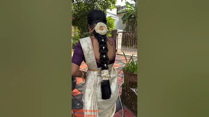 Bridal and Reception hairstyle and flower making#shorts