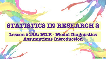 Lesson 15A: Model Diagnostics - MLR Assumptions