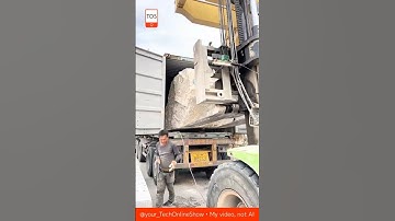 MEGA BOULDER 🪨🚛 precision loading#crafts #skills #machinery #engineering #heavyload #shorts