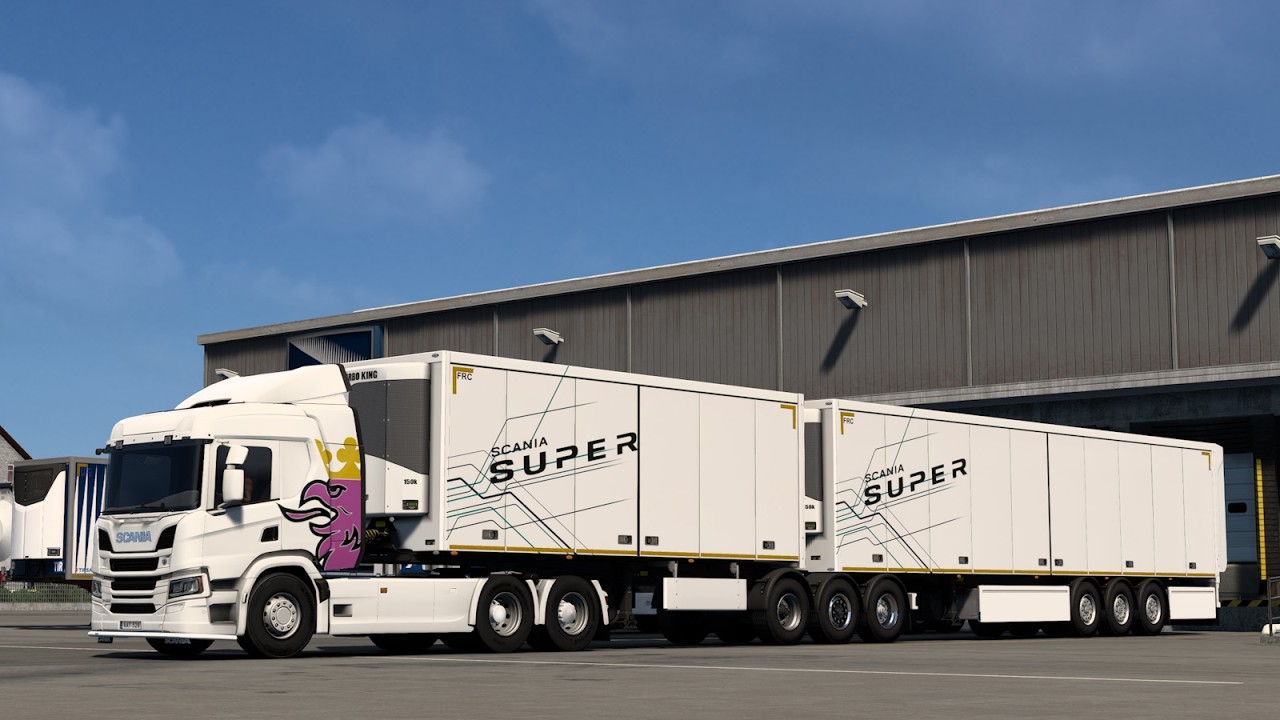 ETS2 202600001 Scania double trailer parking