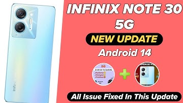 Infinix Note 30 5g New Update After Android 14 Update - Fixed Problem