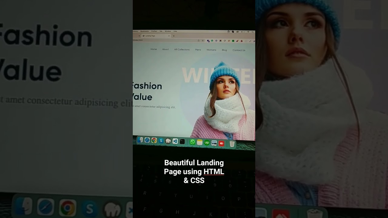 Beautiful Landing Page Using HTML & CSS 