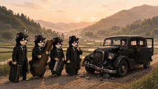Black Shiba Inu — A Roadside Serenade at Golden Hour | Smooth Jazz