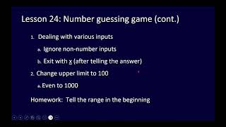 Python Challenge for ALL, Lesson 24: Number guessing game (cont.)