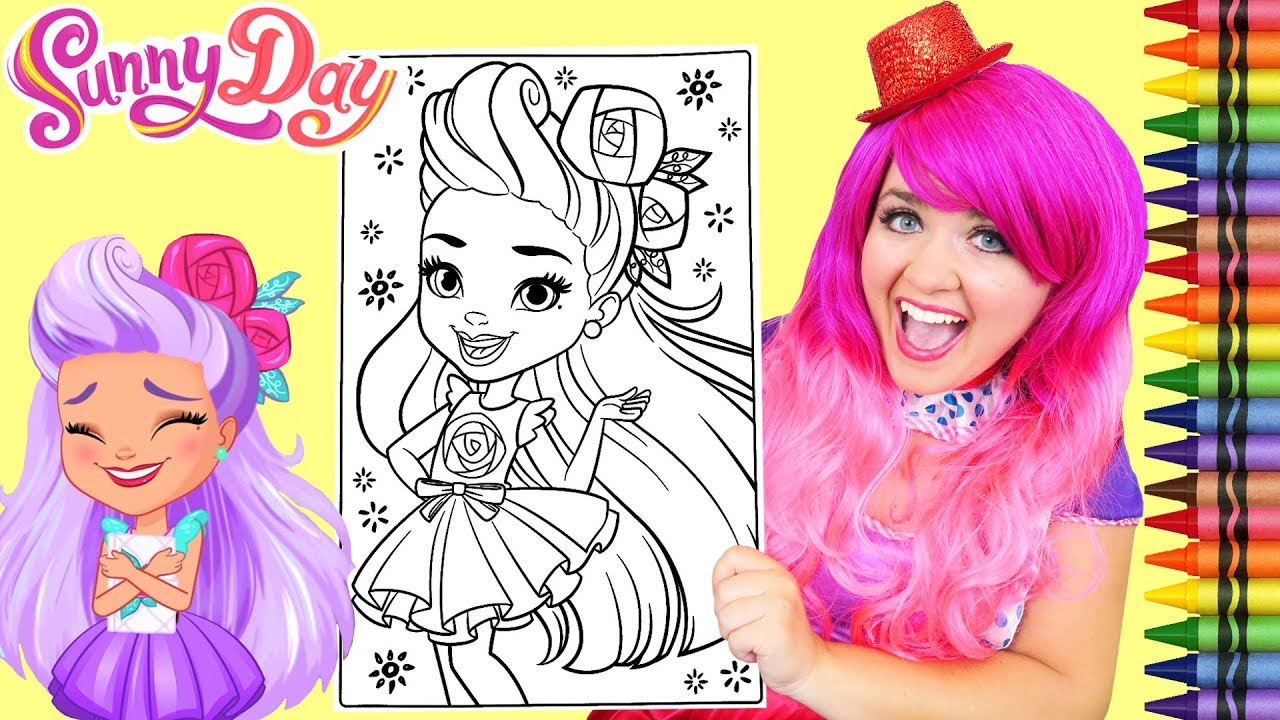 Coloring Sunny Day Blair Giant Coloring Page Crayola Crayons Kimmi The Clown Youtube