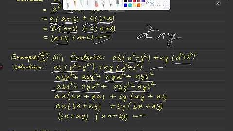 ML Aggarwal Class 8 Factorisation. Exercise 10.2 Examples.
