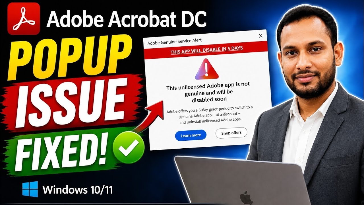 How to Fix Adobe Acrobat DC Popup Issue on Windows | Disable Annoying ...