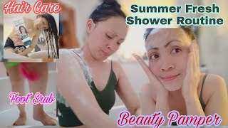 Summer Shower Routine*Skincare+Haircare+More