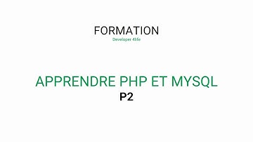 Apprendre PHP et MySQL P2   Préparation de l