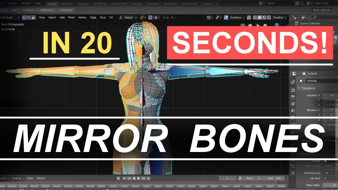 Blender Mirror Armature In 20 Seconds!!! -