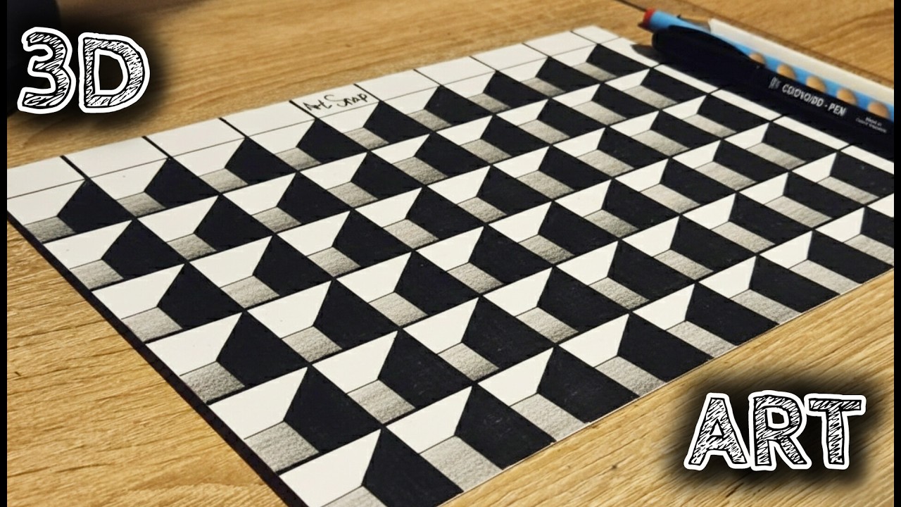 Mind-Blowing 3D Geometric Pattern Drawing | 3D Art Tutorial @ArtSnap ...