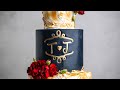 Faux Chalk Board Inspired Wedding Cake Tutorial