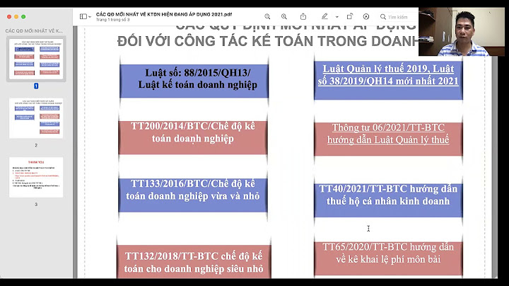 Các thông tư mới nhất về kế toán