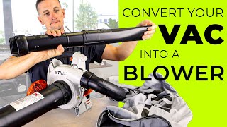 How to Convert Vacuum To Leaf Blower in 20 Seconds!