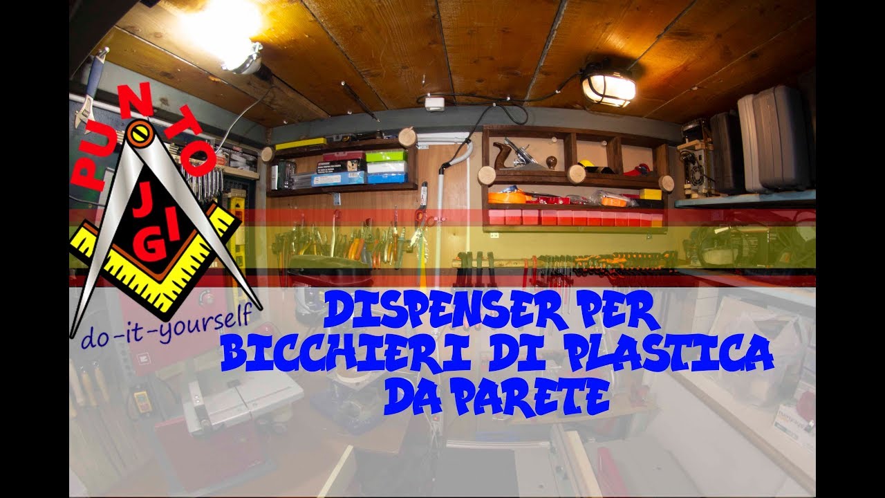 Fai da te-Dispenser per bicchieri di plastica da parete 