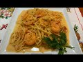 Camarão com Linguini em Molho de Natas