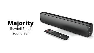 Majority Bowfell Small Sound Bar For Tv With Bluetooth Rca Usb Opt Aux Connection