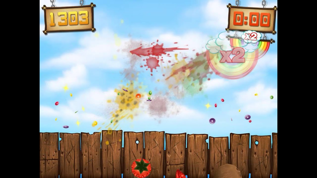 Fruit Ninja vs Skittles Gameplay First Look YouTube