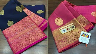 pure Kanchipuram Handloom Silk Pattu Sarees Exclusive collections whatsapp No 9000949464/7702225657 screenshot 3
