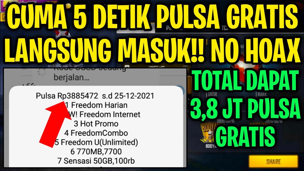 Cuma 5 Detik Pulsa Langsung Masuk Apk Penghasil Pulsa Tercepat 2021 Youtube