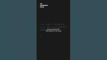 How to remove the first element in an array in JavaScript!