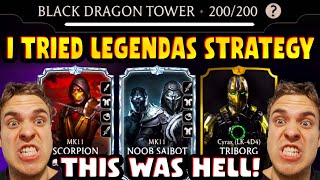 MK Mobile. I Tried Legendas EPIC Strategy in Fatal Tower 200 Run! This is IMPOSSIBLE!