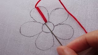 hand embroidery easy flower design,modern flower embroidery