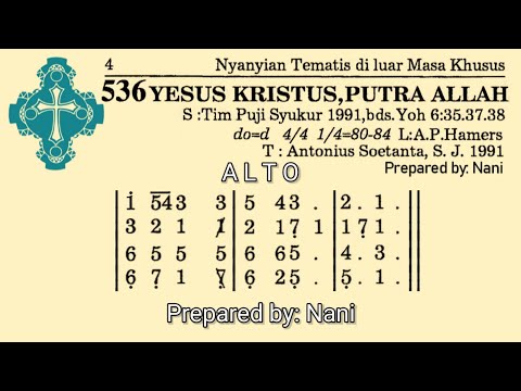 Yesus Kristus Putra Allah (PS 536 - Piano) ALTO