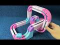 ASMR Toy Satisfying Unboxing Video: Magnetic Anti-Gravity Track Building Block Toy Train | ToyReview